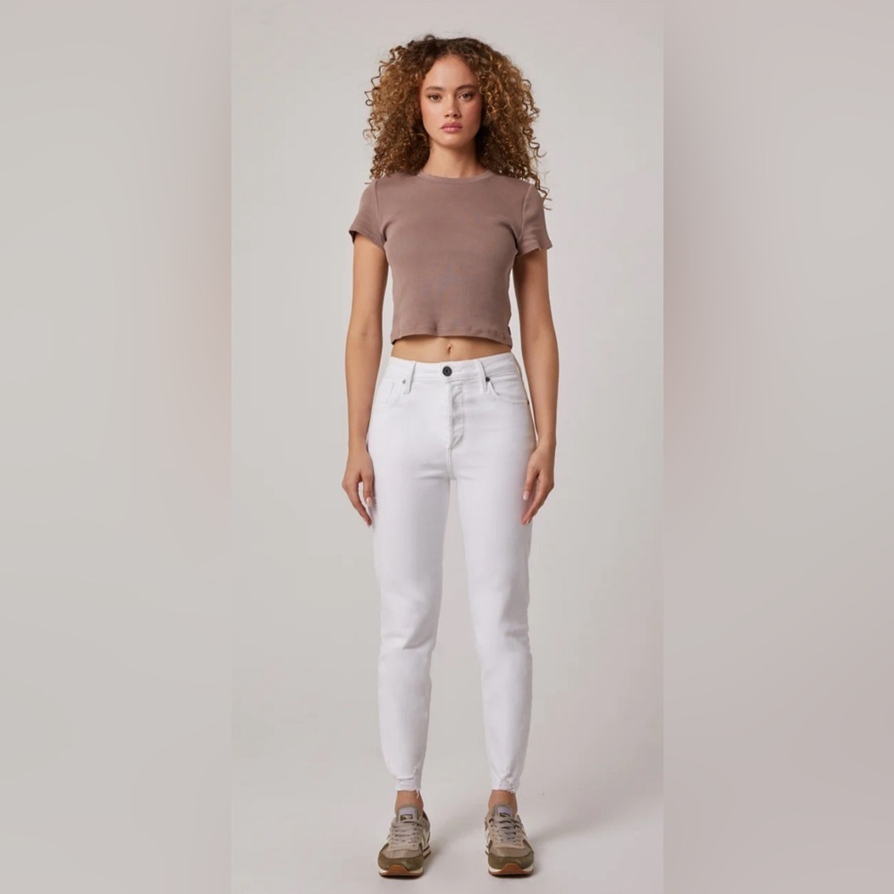 Edyson everette high rise mom white jean SZ 29 EUC
